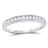 Image 1 : Diamond Wedding Channel Set Band 1/4 Cttw 14kt White Gold