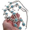 Image 3 : Vintage Turquoise Squash Blossom Necklace