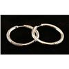 Image 2 : A pair of inside out diamond hoop earrings set
