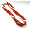 Image 1 : High Quality Pearl and Red Coral Necklace