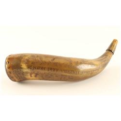 Scrimshawed Powder Horn