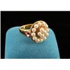 Image 3 : Ladies pearl and pink sapphire cabochon ring