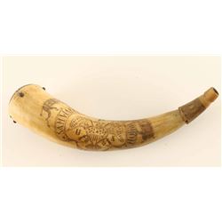 Scrimshawed Powder Horn