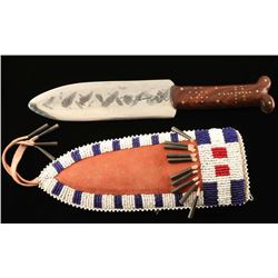 Assiniboine Beaded Knife Sheath