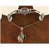 Image 1 : Sterling/Jadeite Necklace & Earrings Set & Watch