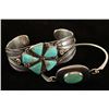 Image 2 : Lot Of 2 Silver & Turquoise Bracelets