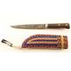 Image 1 : Sioux Beaded Knife Sheath & Knife