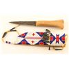 Image 1 : Sioux Beaded Knife Sheath & Knife