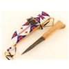 Image 2 : Sioux Beaded Knife Sheath & Knife