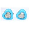 Image 1 : Striking Heart Shaped Turquoise and Diamond