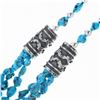 Image 2 : Navajo Spiderweb Turquoise Nugget Silver Necklace