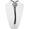 Image 2 : Navajo Hammered Silver Concho Bolo Tie
