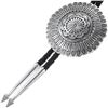 Image 3 : Navajo Hammered Silver Concho Bolo Tie