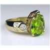 Image 2 : Fabulous Peridot and Diamond Ring