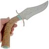 Image 2 : Turquoise Bowie Knife Custom Hand Carved Antler