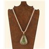 Image 1 : Navajo Green Turquoise Gold Pendant