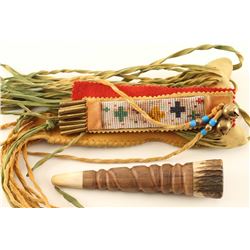 Horn Indian Pipe & Bag