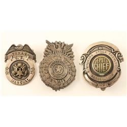 Lot of (3) Badges