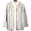 Image 1 : Vintage Fur Coat Gray Cream Ladies Jacket