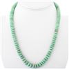 Image 1 : Green Variscite 9mm Bead Necklace