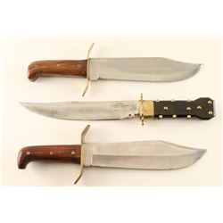 Lot of 3 Bowie Knives