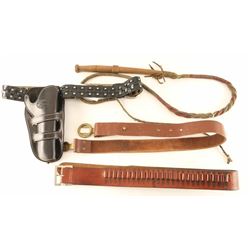 Holster, Belts & Coach Whip Lot