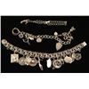 Image 1 : Lot of 3 Sterling Silver Charm Bracelets