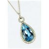 Image 1 : Gorgeous 8.05 carat Blue Topaz and Diamond