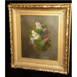 O/C, Still Life Floral, signed Didier