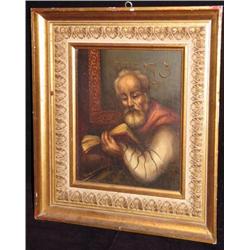 O/B, Icon, signed Raynoud or Raymond