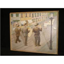 O/C, Three Man Band, signed Whipple