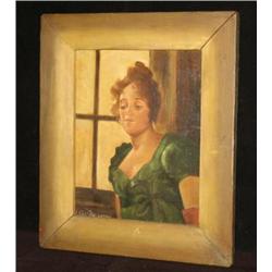 O/B, Lady Portrait, signed LePage, 19C.