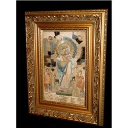 Embroidery, Icon, dated 1806