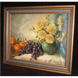 O/C, Still Life Floral, signed C.K. Hao