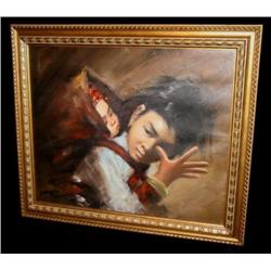 O/C, American Indian, signed Leeke, 20C