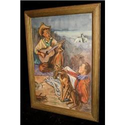 Watercolor, Western Scene, Ina Smarts