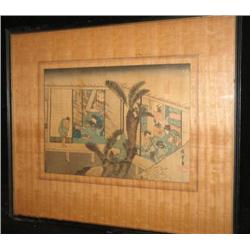 Japanese Wood Block, signed Hiroshige