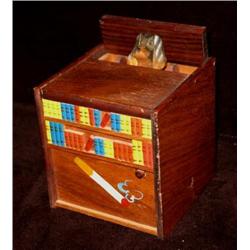 Wood Music Box Cigarette Dispenser Dog