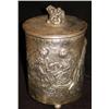 Image 1 : Blown Out Silverplate Monkey Humidor