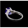 Image 3 : 2.72 ctw Tanzanite and Diamond Ring - 14KT White Gold