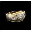 Image 1 : 14KT Yellow Gold 0.18 ctw Diamond Ring