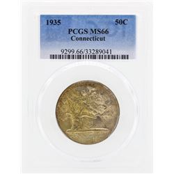 1935 Connecticut Commemorative Half Dollar Coin PCGS MS66