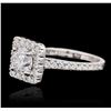 Image 1 : 14KT White Gold 1.97 ctw Brilliant Cut Diamond Ring