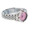 Image 3 : Rolex Ladies Stainless Steel Quickset Pink Diamond & Ruby Wristwatch