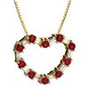 Image 1 : 14k Yellow Gold 0.99CTW Ruby and Diamond Pendant, (VS2-SI1/G-H)