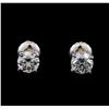 1.15 ctw Diamond Stud Earrings - 14KT White Gold