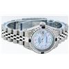 Image 3 : Rolex Ladies Stainless Steel Diamond Lugs Blue MOP String Diamond Datejust Wrist