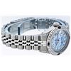 Image 4 : Rolex Ladies Stainless Steel Diamond Lugs Blue MOP String Diamond Datejust Wrist