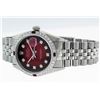 Image 3 : Rolex Mens Stainless Steel Red Vignette Diamond & Ruby Datejust Wristwatch