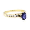 Image 1 : 0.81 ctw Sapphire and Diamond Ring - 14KT Yellow Gold